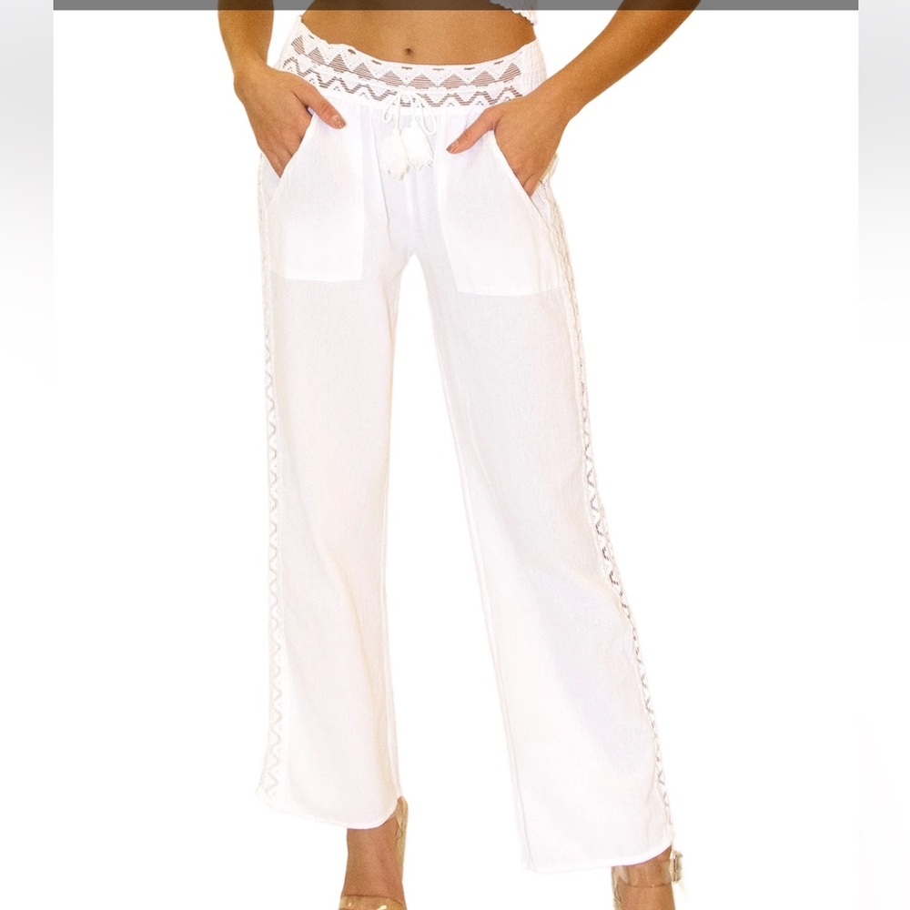 White Peruvian cotton pants